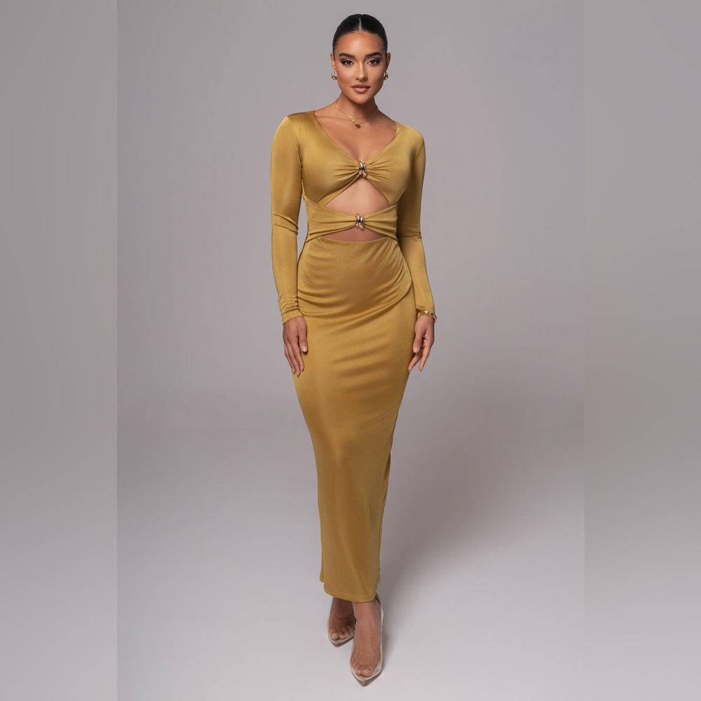 JLUXLABEL Soiree Cutout Long Sleeve Maxi Dress